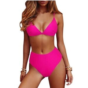 MoshengQI New In Package Size Large Rose Red  Bikini